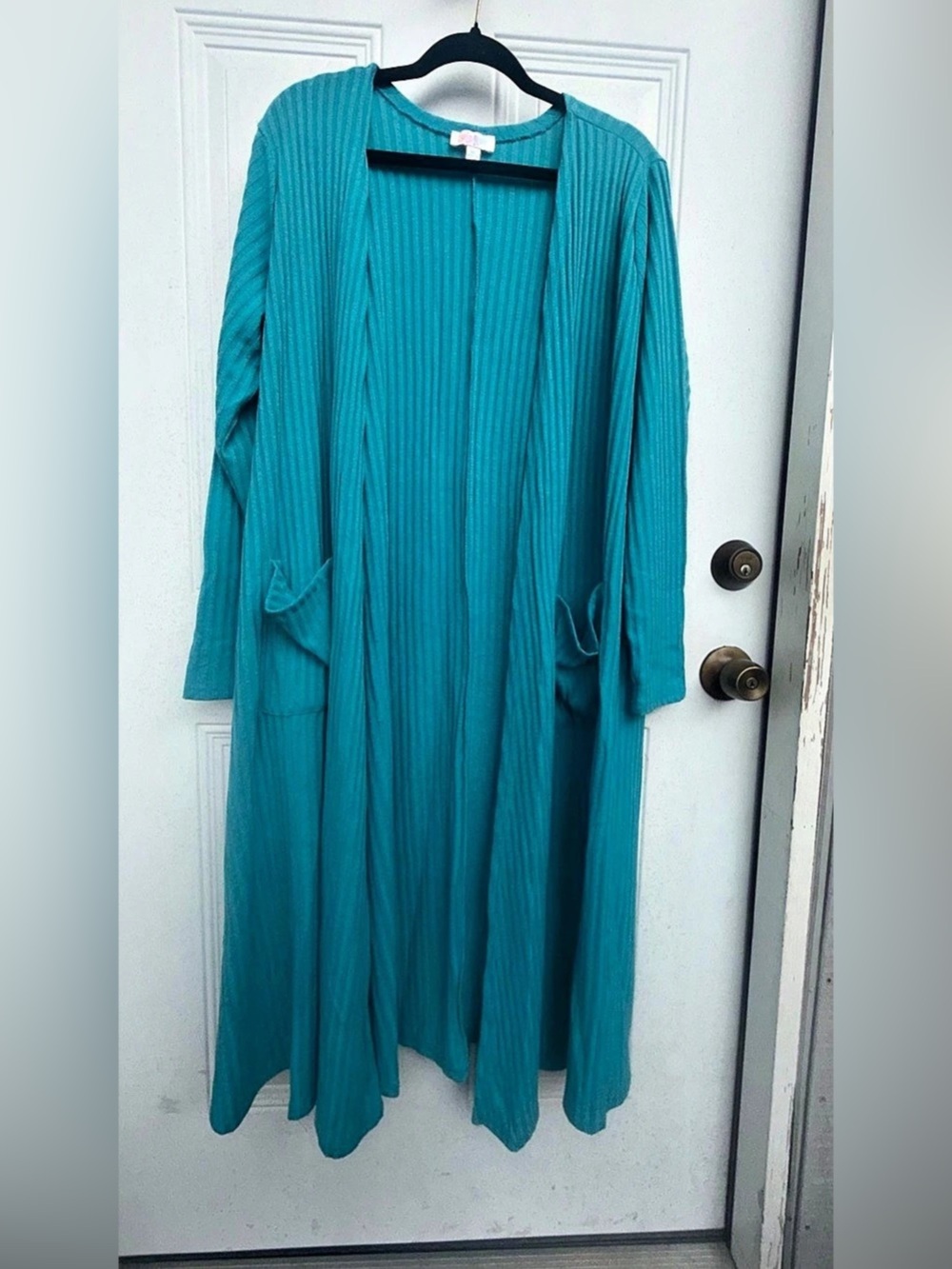 Pleated Maxi cardigan in Blue Size XL Like New